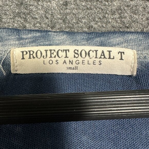 Project Social T Tee Shirt Womens Small Blue Burnout I Love You More Than Friday - Picture 5 of 9